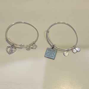 Alex and Ani Silver Charm Bracelets